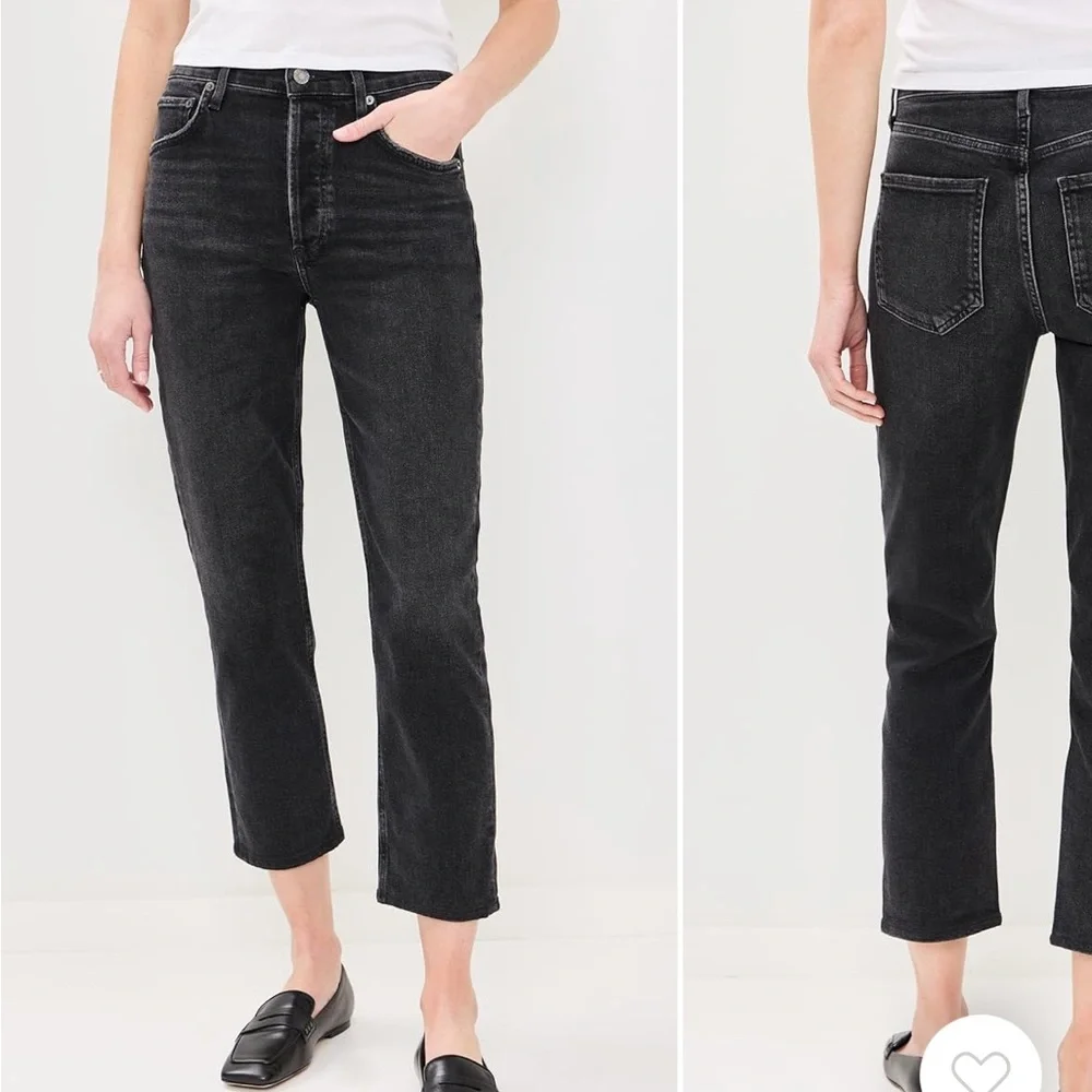 Agolde - Riley High Rise Straight Crop Jeans - Picture 5 of 8